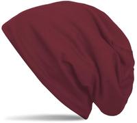 Beanie STYLEBREAKER "Unifarbene Beanie Mütze mit Fleece", Herren, rot (bordeaux, rot), 50% Viskose CV. 50% Polyester PES., Modisch, Mützen Beanie (96041933-0) bordeaux, rot