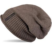Strickmütze STYLEBREAKER "Feinstrick Beanie mit Teddyfleece", Damen, grau (taupe), 100% Viskose CV., Modisch, Mützen Strickmütze (71121608-0) taupe