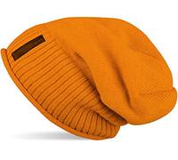 Strickmütze STYLEBREAKER "Feinstrick Beanie mit Teddyfleece", Damen, gelb (curry), 100% Viskose CV., Modisch, Mützen Strickmütze (87771404-0) curry