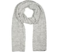 styleBREAKER Unisex einfarbiger Strick Schal mit strukturiertem Flecht Muster, Uni Winter Strickschal 01018161, Farbe:Hellgrau meliert