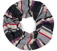 Loop STYLEBREAKER "Feinstrick Loop Schal Streifen", Damen, lila (lila, grau, beige), Obermaterial: 50% Viskose CV. 50% Polyester PES., Modisch, Modetücher Loop (76995259-0) lila, grau, beige