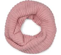 styleBREAKER Unisex Feinstrick Loop Schal einfarbig | Weicher elastischer Winter Schlauchschal in Feinripp Optik | Warmer Strick Loop für Damen und Herren, Altrose