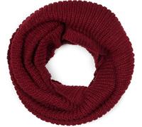 Strickschal STYLEBREAKER "Unifarbener Feinstrick Loop", Damen, rot (dunkelrot), Obermaterial: 100% Polyacryl PAN., Modisch, Modetücher (24050129-0) dunkelrot