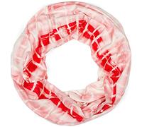 Loop STYLEBREAKER "Loop Schal Batik Streifen", Damen, rot (koralle, weiß), Obermaterial: 50% Viskose CV. 50% Polyester PES., Modisch, Modetücher Loop (97970728-0) koralle, weiß