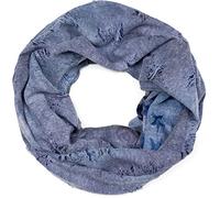 Loop STYLEBREAKER "Loop Schal Destroyed Denim Sterne", Damen, blau (hellblau), Obermaterial: 50% Viskose CV. 50% Polyester PES., Modisch, Modetücher Loop (16815851-0) hellblau