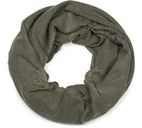 styleBREAKER Unisex Loop Schal mit strukturierter Oberfläche im Destroyed Vintage Look, Schlauchschal, Tuch 01016191, Farbe:Oliv