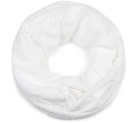 styleBREAKER Unisex Loop Schal mit strukturierter Oberfläche im Destroyed Vintage Look, Schlauchschal, Tuch 01016191, Farbe:Weiß