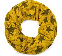 Loop STYLEBREAKER "Loop Schal mit Sterne Splat Style Print", Damen, gelb (curry), Obermaterial: 50% Viskose CV. 50% Polyester PES., Modisch, Modetücher Loop (53638060-0) curry