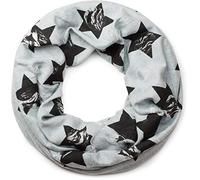 styleBREAKER Unisex Loop Schal Sterne Punkte Destroyed 80x55cm | Wendeschal. Risse und Löcher im Oberstoff. 2-3 mal wickelbar. Rundschal. weiche Haptik. modischer Print.