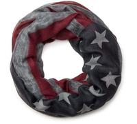 Loop STYLEBREAKER "Loop im Vintage USA Flaggen Design", Damen, grau, Obermaterial: 80% Viskose CV. 20% Baumwolle CO., Modisch, Modetücher Loop (94968647-0) grau