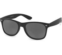 Wayfarer STYLEBREAKER "Nerd Sonnenbrille mit Rechteckigen Gläsern", Damen, grau (gestell schwarz glanz, glas dunkelgrau), Modisch, Sonnenbrillen (63676306-0) gestell schwarz glanz, glas dunkelgrau