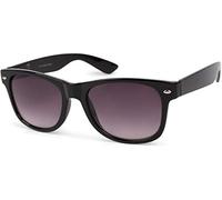 Wayfarer STYLEBREAKER "Nerd Sonnenbrille mit Rechteckigen Gläsern", Damen, grau (gestell schwarz glanz, glas grau verlauf), Modisch, Sonnenbrillen (82958352-0) gestell schwarz glanz, glas grau verlauf