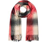 styleBREAKER Unisex Schal Kariert Klassisches Karo Muster,Beige-Rot-Schwarz