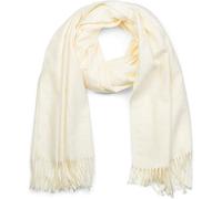 styleBREAKER Unisex Schal mit Fransen | weiches Viskose Tuch in Uni Farbe | langer Winterschal für Damen und Herren | Große Farbvielfalt, Farbe:Creme