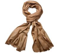 styleBREAKER Unisex Schal Quadrate Muster Viskose 185x53cm, Hellbraun