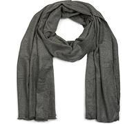 styleBREAKER Unisex Schal Stola Unifarben Fransen 66x193cm, Dunkelgrau