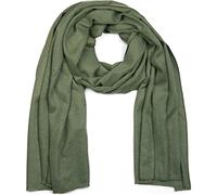 styleBREAKER Unisex Schal Stola Unifarben Fransen 66x193cm, Grün