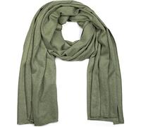 styleBREAKER Unisex Schal Stola Unifarben Fransen 66x193cm, Jadegrün