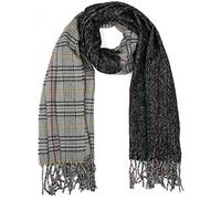 styleBREAKER Unisex Schal XXL Tartan Plaid Karo 71x188cm, Schwarz