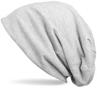 Beanie STYLEBREAKER "Uni Slouch Beanie Mütze", Herren, grau (hellgrau meliert), Obermaterial: 65% Baumwolle CO. 35% Polyester PES., Modisch, Mützen Beanie (95670449-0) hellgrau meliert