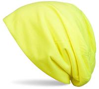 Beanie STYLEBREAKER "Uni Slouch Beanie Mütze", Herren, gelb (neongelb), Obermaterial: 65% Baumwolle CO. 35% Polyester PES., Modisch, Mützen Beanie (59438138-0) neongelb