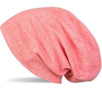 styleBREAKER Unisex Stoff Beanie Mütze einfarbig, leicht und weich, Longbeanie Slouch Beanie 04024018, Farbe:Apricot meliert