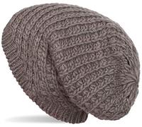 Strickmütze STYLEBREAKER "Grobstrick Beanie Mütze", Damen, grau (taupe), Obermaterial: 10% Viskose CV. 80% Polyacryl PAN. 10% Wolle WO., Modisch, Mützen Strickmütze (88918743-0) taupe