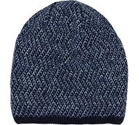 Strickmütze STYLEBREAKER "Strick Beanie Mütze Dreieck Bunt mit Thermo-Fleece", Damen, blau (dunkelblau, blau), 75% Polyacryl PAN. 15% Polyamid PA. 10% Wolle WO., Modisch, Mützen Strickmütze (97157132-