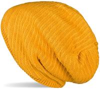 Strickmütze STYLEBREAKER "Strick Beanie Mütze mit Thermo-Fleece", Damen, gelb (curry), 100% Polyacryl PAN. Futter: 100% Polyester PES., Modisch, Mützen Strickmütze (24992246-0) curry