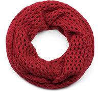 styleBREAKER Unisex Strick-Loop Ajourmuster, Bordeaux-Rot