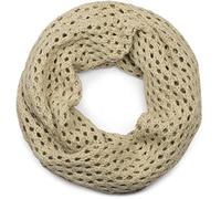 styleBREAKER Unisex Strick-Loop Ajourmuster, Creme-Beige