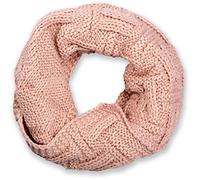 styleBREAKER Unisex Strick Loop Gitter Rippenmuster Winter, Altrose