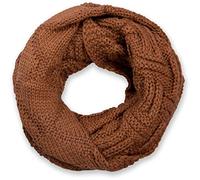 styleBREAKER Unisex Strick Loop Gitter Rippenmuster Winter, Cognac