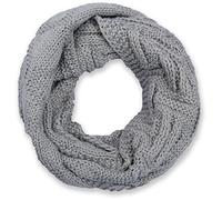 styleBREAKER Unisex Strick Loop Gitter Rippenmuster Winter, Hellgrau