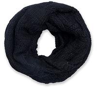 styleBREAKER Unisex Strick Loop Gitter Rippenmuster Winter, Schwarz