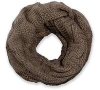 styleBREAKER Unisex Strick Loop Gitter Rippenmuster Winter, Taupe