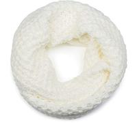 styleBREAKER Unisex Strick Loop Schal Grobstrick Winter, Creme