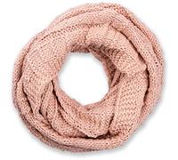 styleBREAKER Unisex Strick Loop Schal Karomuster Winter, Altrose