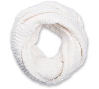 styleBREAKER Unisex Strick Loop Schal Karomuster Winter, Creme-Weiß