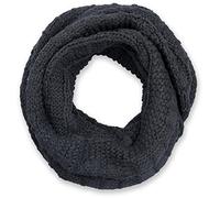styleBREAKER Unisex Strick Loop Schal Karomuster Winter, Dunkelgrau