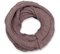 styleBREAKER Unisex Strick Loop Schal Karomuster Winter, Mauve