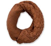 Strickschal STYLEBREAKER "Strick Loop mit Mustermix", Damen, braun (cognac), Obermaterial: 100% Viskose CV., Modisch, Modetücher (58258237-0) cognac