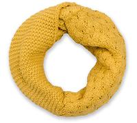 Strickschal STYLEBREAKER "Strick Loop mit Mustermix", Damen, gelb (curry), Obermaterial: 100% Viskose CV., Modisch, Modetücher (64509766-0) curry