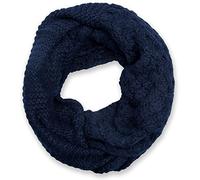 styleBREAKER Unisex Strick Loop Schal Mustermix Winter, Dunkelblau