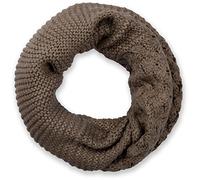 styleBREAKER Unisex Strick Loop Schal Mustermix Winter, Taupe