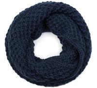 Strickschal STYLEBREAKER "Grobstrick Loop Schal", Damen, blau (midnight, blau, dunkelblau), Obermaterial: 10% Viskose CV. 80% Polyacryl PAN. 10% Wolle WO., Modisch, Modetücher (20269340-0) midnight, b