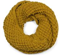 Strickschal STYLEBREAKER "Grobstrick Loop Schal", Damen, gelb (curry), Obermaterial: 10% Viskose CV. 80% Polyacryl PAN. 10% Wolle WO., Modisch, Modetücher (39077168-0) curry