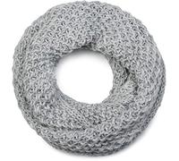 styleBREAKER Unisex Strick Loopschal grob gestrickt, Uni Schlauchschal, Winter Strickschal, Grobstrick Schal 01018157, Farbe:Hellgrau