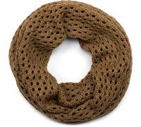 Strickschal STYLEBREAKER "Strick Loop Schal mit Loch Muster", Damen, braun (cognac), Obermaterial: 100% Viskose CV., Modisch, Modetücher (21797329-0) cognac