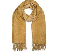 styleBREAKER Unisex Web-Schal Meliert Lange Fransen, Curry